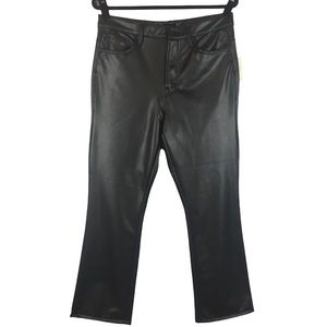 MOTHER Insider Ankle Faux Show, leather crop jean